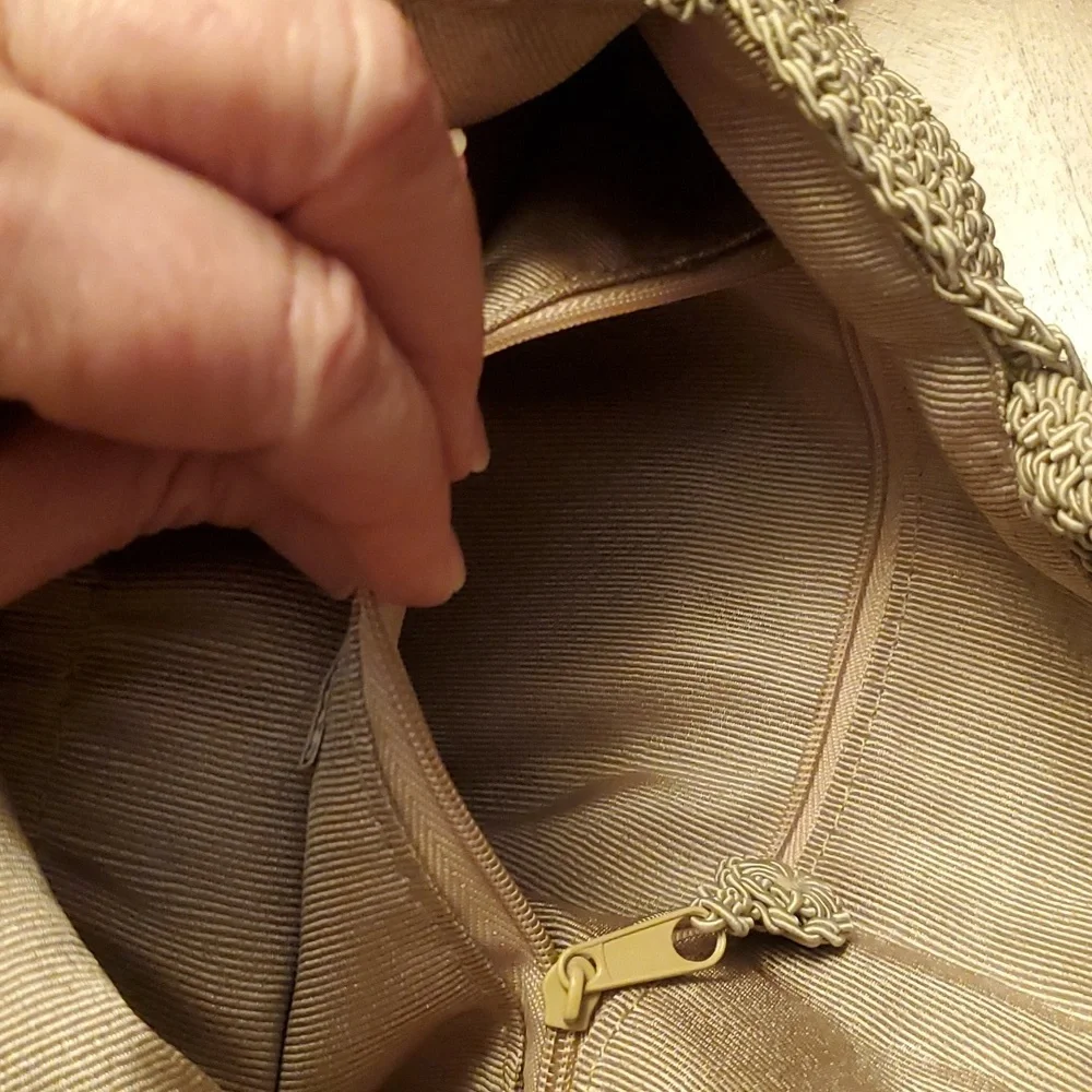 J. Jill Beige Woven Straw Satchel